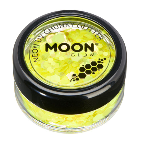 Neon UV Chunky Glitter -Moon Glow