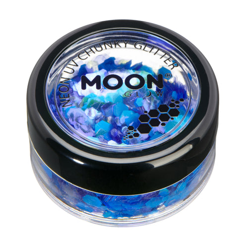 Neon UV Chunky Glitter -Moon Glow