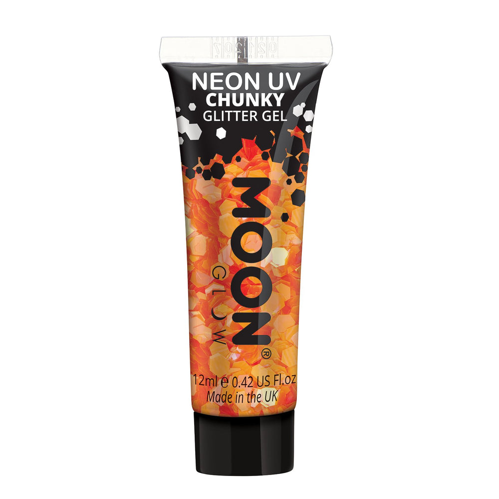 Glitter Neon UV Face & Body Chunky Gel -Clamshell