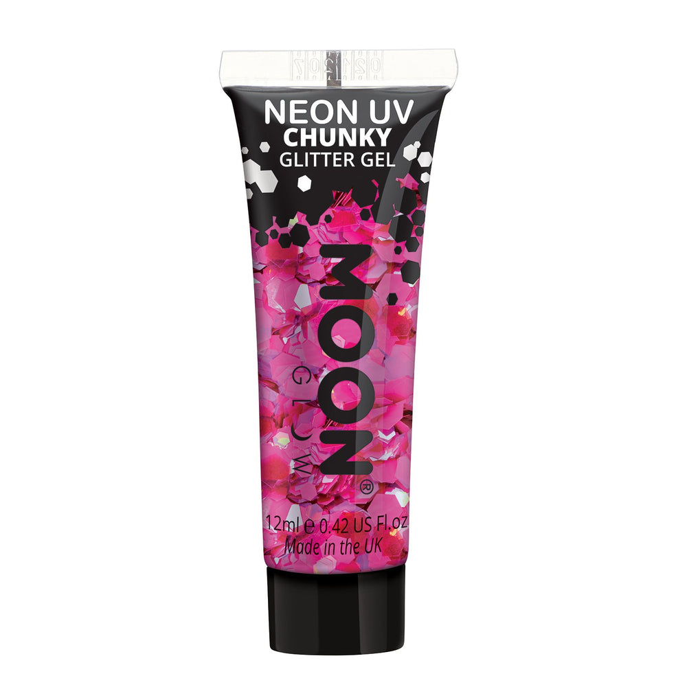 Glitter Neon UV Face & Body Chunky Gel -Clamshell