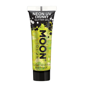 Glitter Neon UV Face & Body Chunky Gel -Clamshell