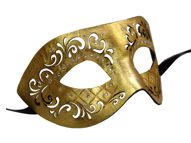 Shiny Faux Leather Cut Eye Mask