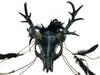 Metallic Ancestral Demon Mask with Antlers