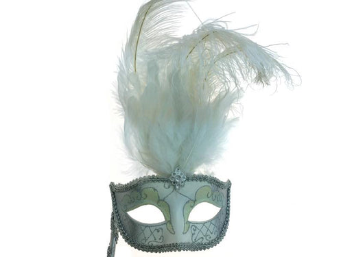 Feather Topped Handheld Eye Masks