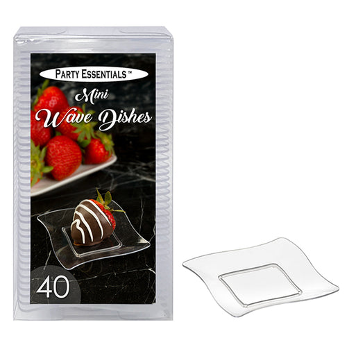 MINI WAVE DISHES – CLEAR 40 CT.