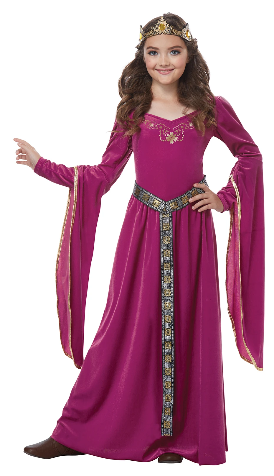 Flowing Princess Gown and Crown