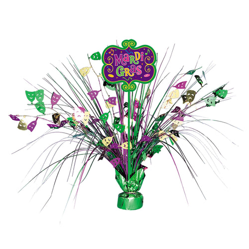 Mardi Gras Foil Spray Centerpiece