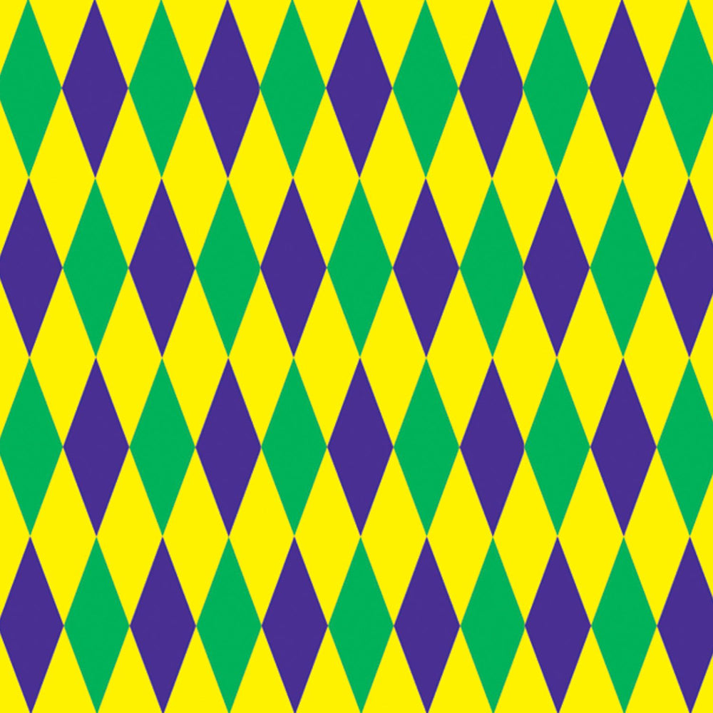 Mardi Gras Harlequin Backdrop 4' x 30' Insta-theme