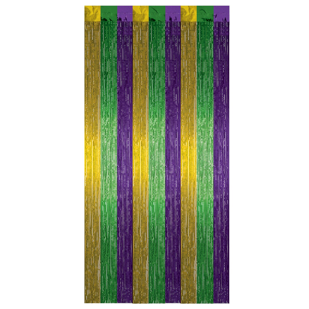 Mardi Gras Metallic Curtain 