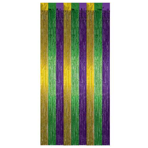 Mardi Gras Metallic Curtain 