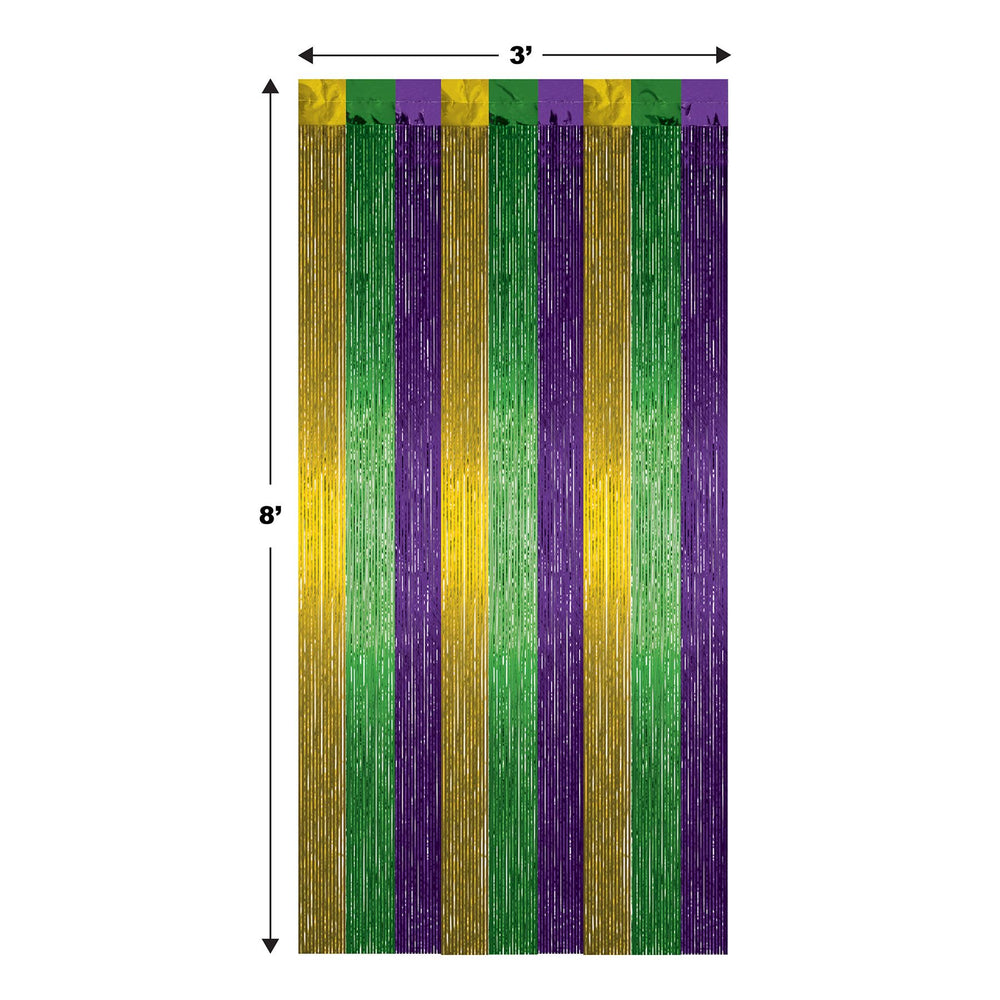 Mardi Gras Metallic Curtain 