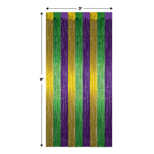 Mardi Gras Metallic Curtain 