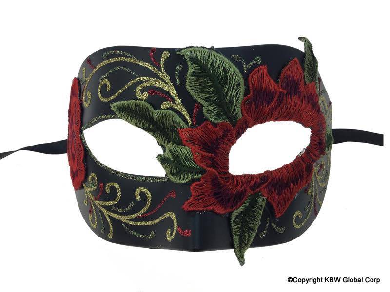 Glitter and embroidery mask 