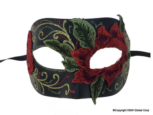 Glitter and embroidery mask 