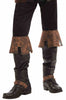 Brown boot tops with strap and detailed top