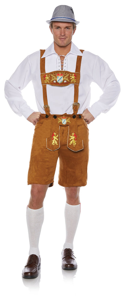 Shorts with attached suspenders