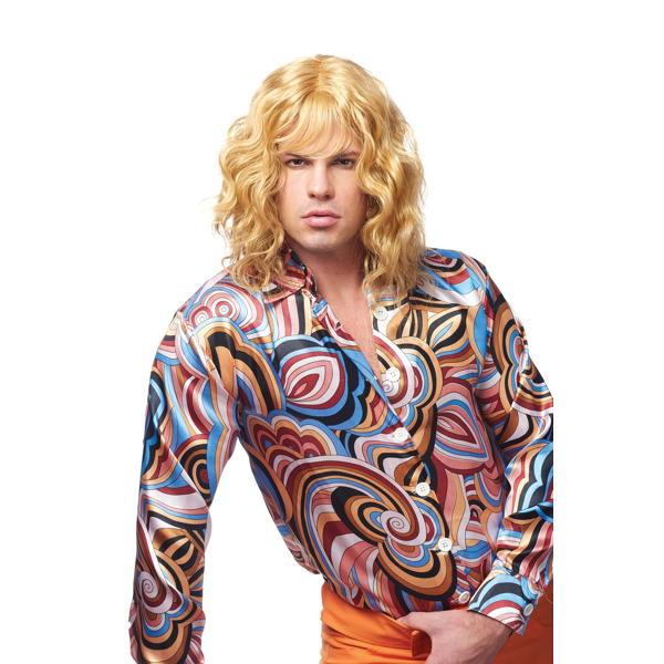 Blonde parted in middle with bangs