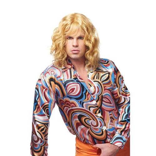 Blonde parted in middle with bangs