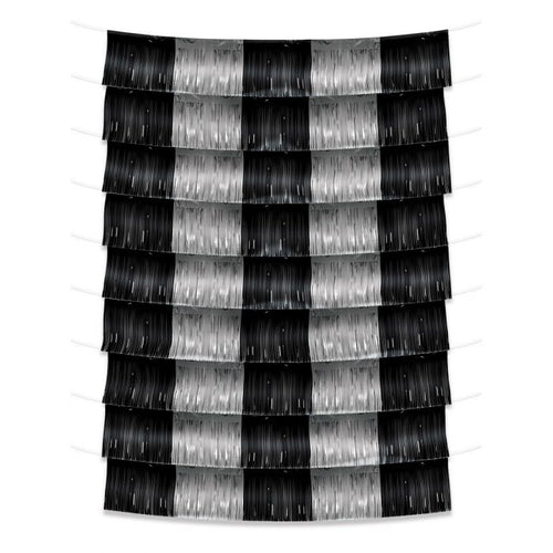 Metallic Fringe Garland Backdrop | Silver