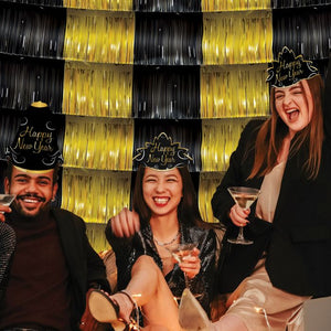 Metallic Fringe Garland Backdrop | Gold