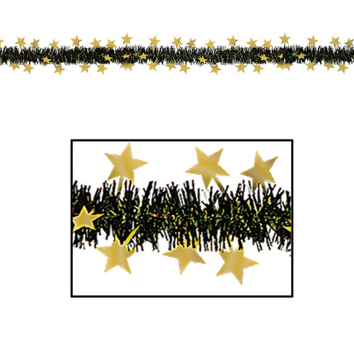 Metallic Star Garland Gold