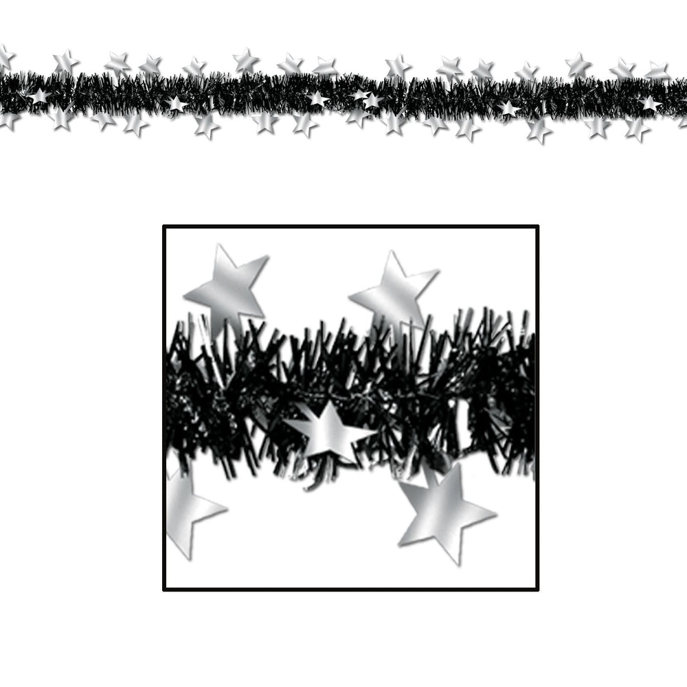 Metallic Star Garland SIlver