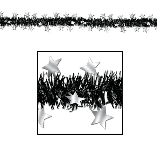 Metallic Star Garland SIlver