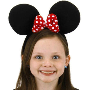 Black with red and white bow