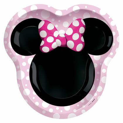 9in Minnie Mouse Forever Shaped Plates 8ct