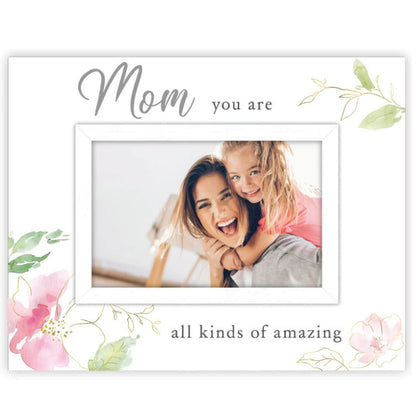 Mom All Kinds of Amazing Floral Picture Frame Holds 4