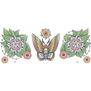 Moth Neck Tattoos | Tinsley Transfers