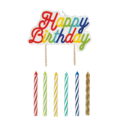 Happy Birthday Pick Candle 12ct  | Candles