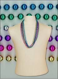 Multi Colored Mardis Gras Beads - 1 dozen