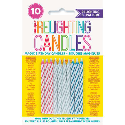 Multicolor Magic Birthday Candle 10ct