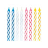Multicolor Spiral Birthday Candles 24ct