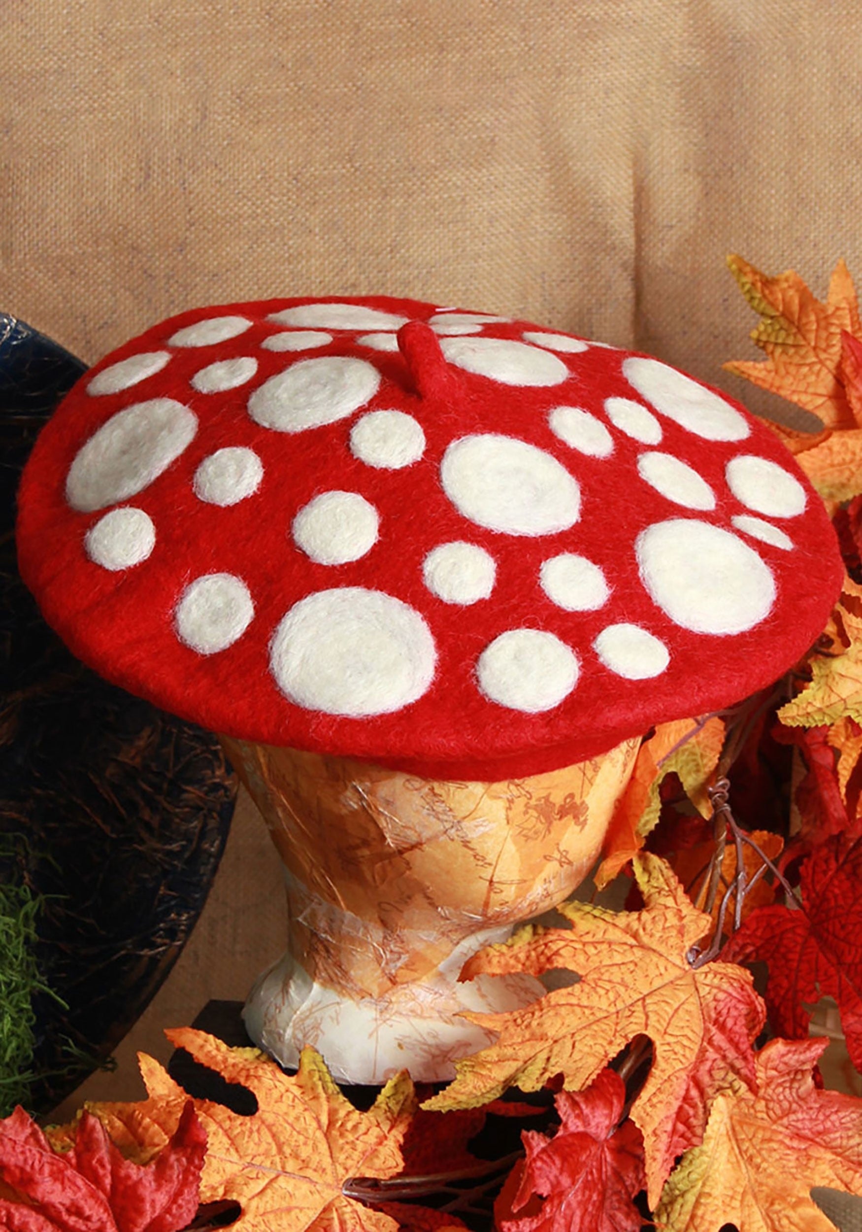 Mushroom Heartfelted Hat