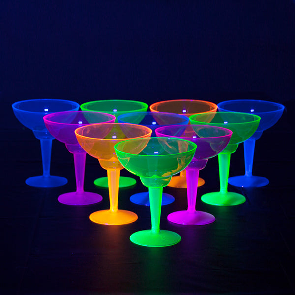 2pc. Margarita Glasses - Assorted Neon 12ct.