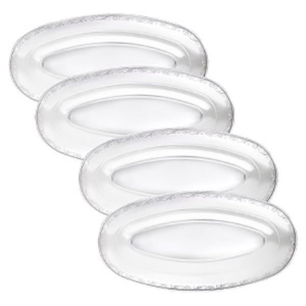 Oval Trays 13" by 6.5" - Clear (NEW avail. In APRIL)