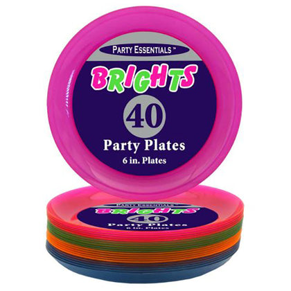 6in Neon Party Plates 40ct. 