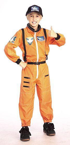 Orange flight suit and hat