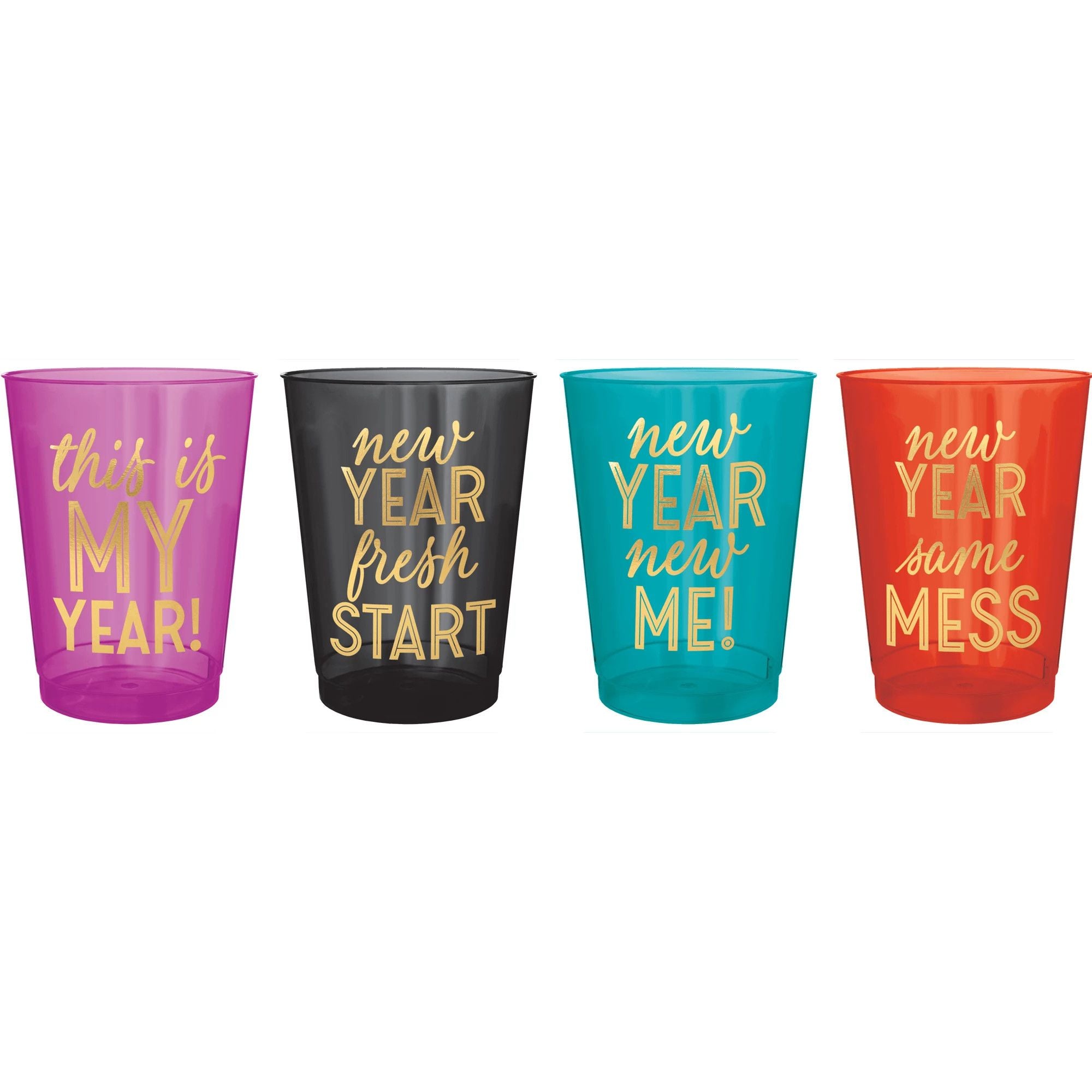 10 oz. New Years Assorted Tumblers 20ct