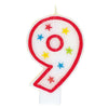 Number 9 Glitter Birthday Candle 