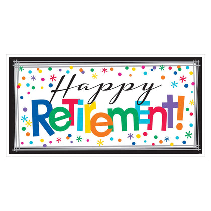Officially Retired Horizontal Giant Sign Banner | Retirement