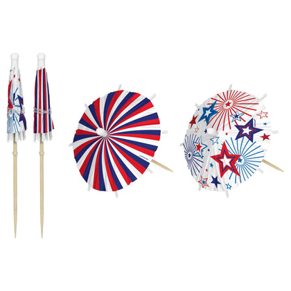 Patriotic Jumbo Umbrella Picks | Patriotic