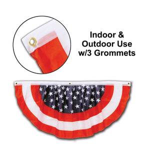 Patriotic Stars & Stripes Fabric Bunting