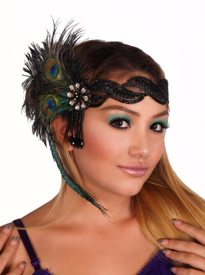 Peacock Flapper Headband