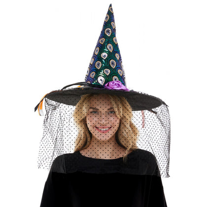 Peacock Witch Hat