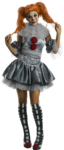 Clown dress, collar and boot covers