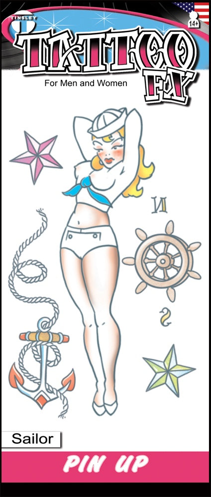 Pin-Up Tattoos -Tinsley Transfers Sailor Girl  