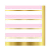 Pink Striped Luncheon Napkins